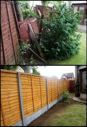 PANEL FENCING (BEFORE AND AFTER), SAINT ALBANS